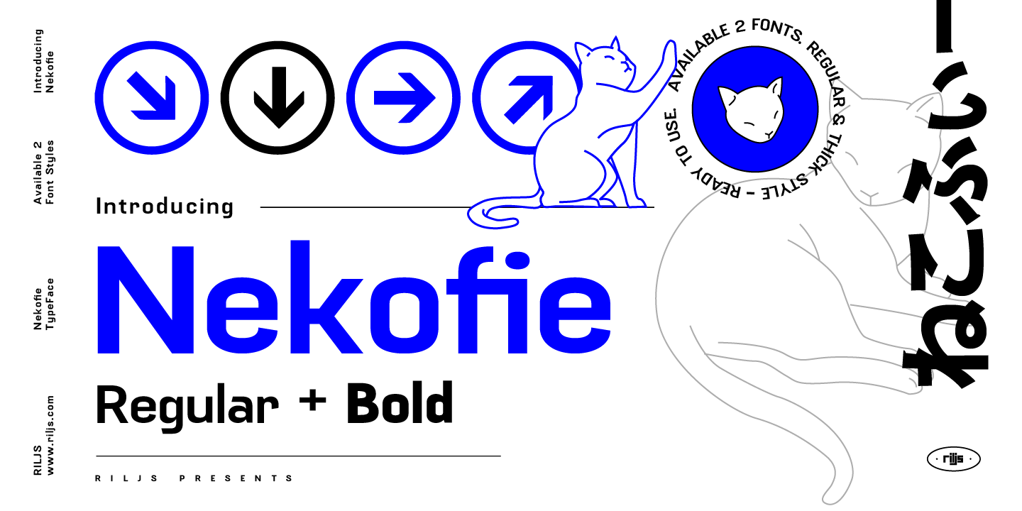 Ejemplo de fuente Nekofie Bold